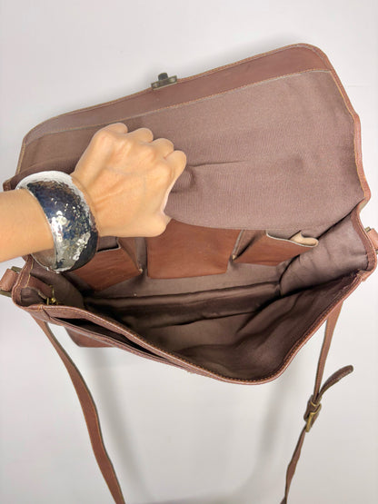 Leather Vintage Overland Briefcase
