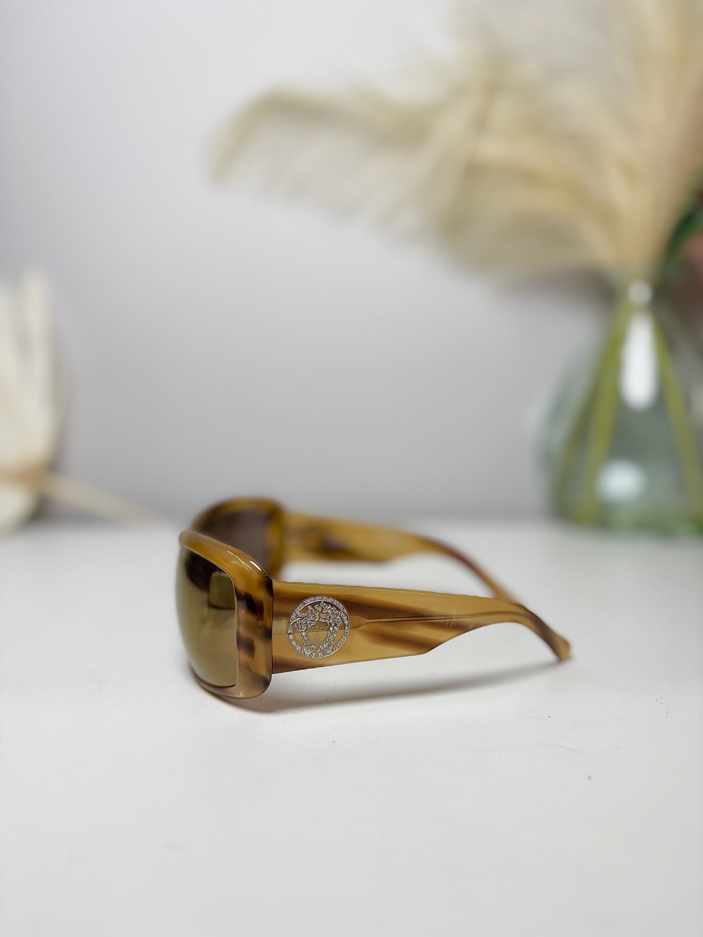 Versace Gold Medusa Logo Sunglasses