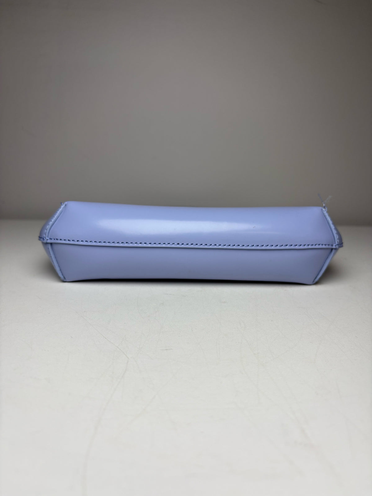 Women's BY FAR Amber Mini Baby Blue Patent Leather Pre-Owned Shoulder Bag