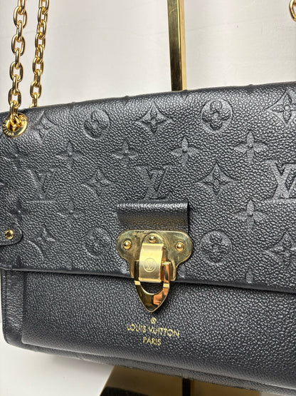 Women's Authentic Louis Vuitton Vavin PM Black Monogram Empreinte Leather Pre-Owned Small Purse