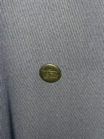 Burberry Navy 100% Wool Solid Men's Mens Size L Coat