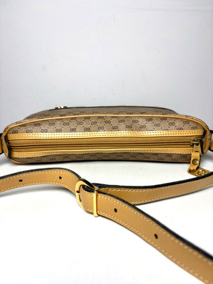 Gucci Monogram Vintage Coated Canvas Pre-owned Beige, Tan Small Purse