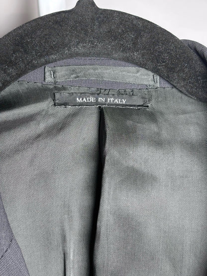 Prada Charcoal 100% Virgin Wool Solid Men's Mens Size 52R Pre-owned Blazer
