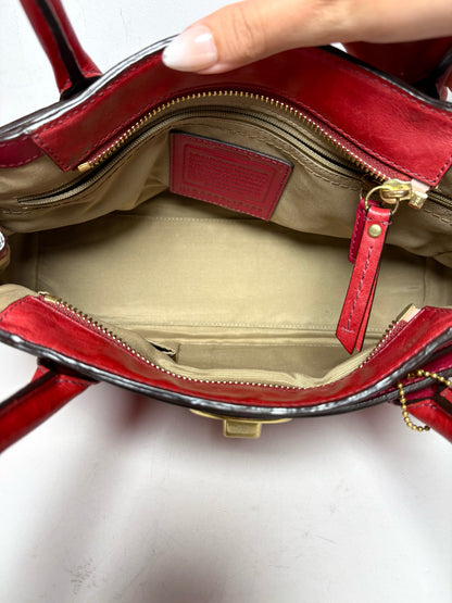 Women's Coach #12482 Hampton Madeline Red Vintage Pre-Owned Purse