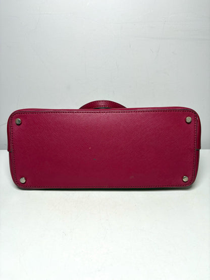 Kate Spade New York Saffiano Leather Pre-owned Raspberry Tote Bag