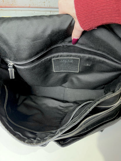 Men's Vintage Coach Leather Black Briefcase