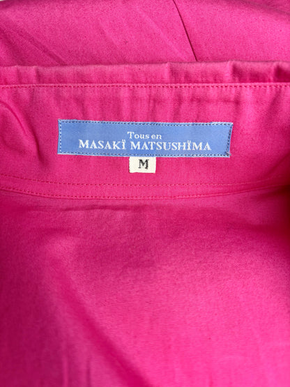 Women Size M Matsaki Matsushima Fuchsia Cotton LS Shirt