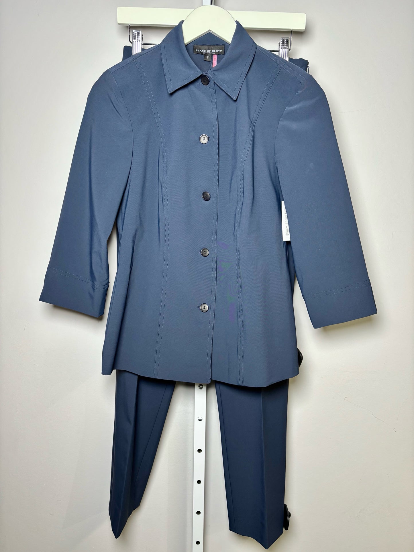 Women Size S Peace of Cloth Blue Solid Polyester NWT Jacket