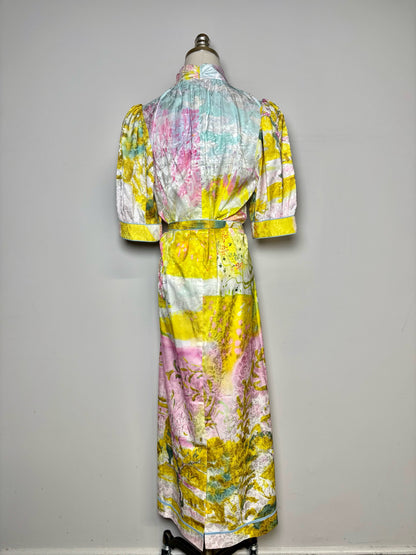 Women Size M Hunter Bell Ethereal Garden Print Midi Pre-owned NWT Dress