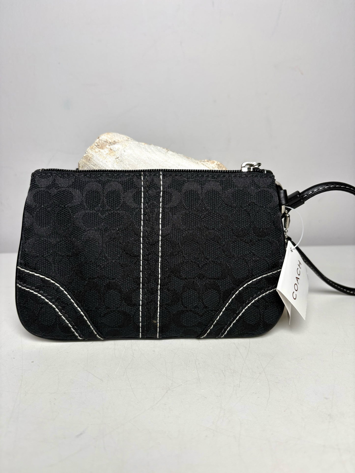 Coach Monogram Vintage Canvas NWT Black Mini Purse