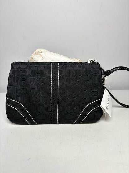 Coach Monogram Vintage Canvas NWT Black Mini Purse