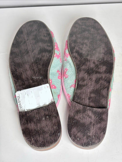W Shoe Size M By Paige Pink Wool Pre-owned Slip-ons