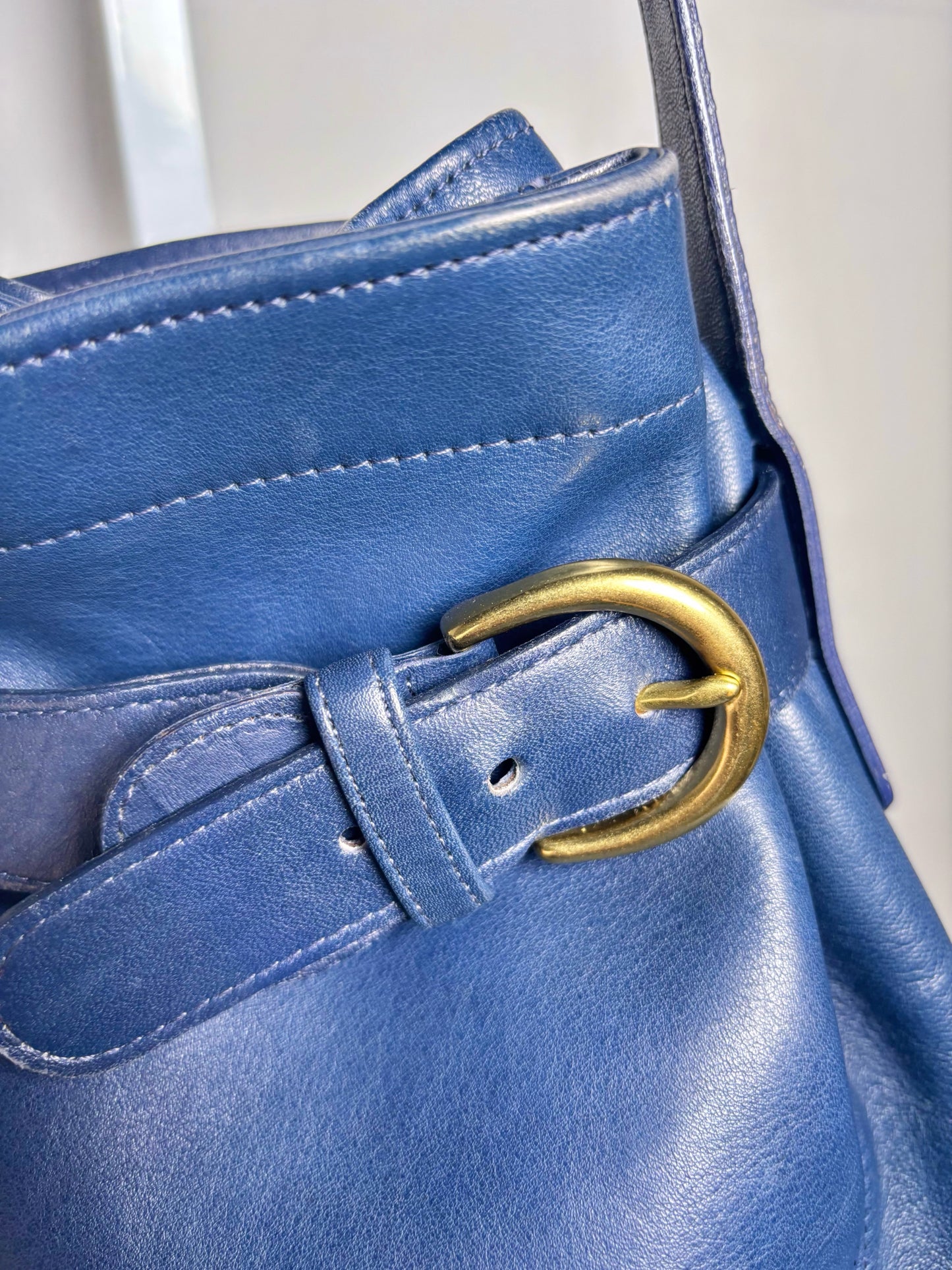 Coach 4156 Soho Belted Leather Blue Purse Pre-owned
