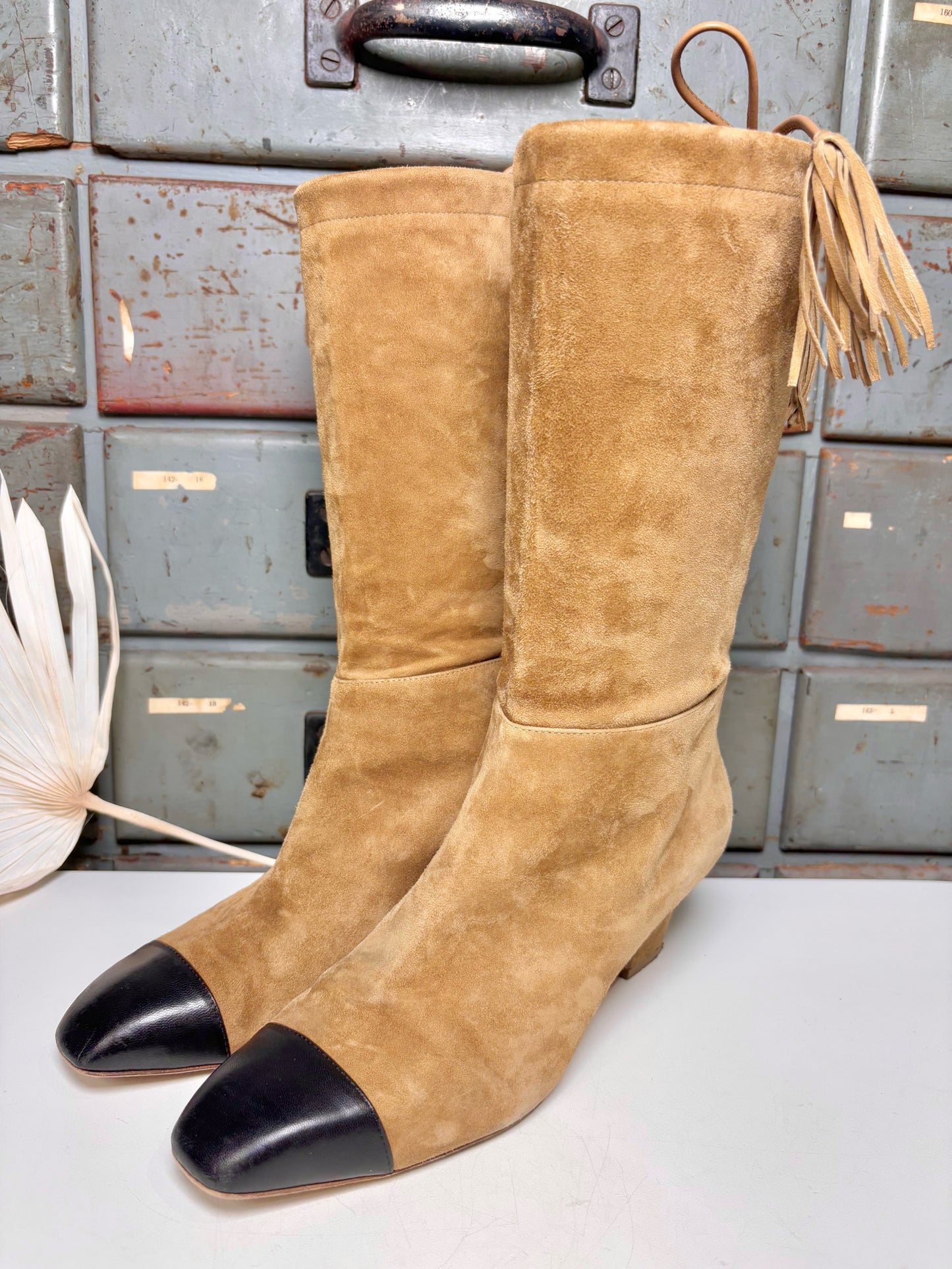 W Shoe Size 39 (8.5 US) Rupert Sanderson Khaki Suede Boots