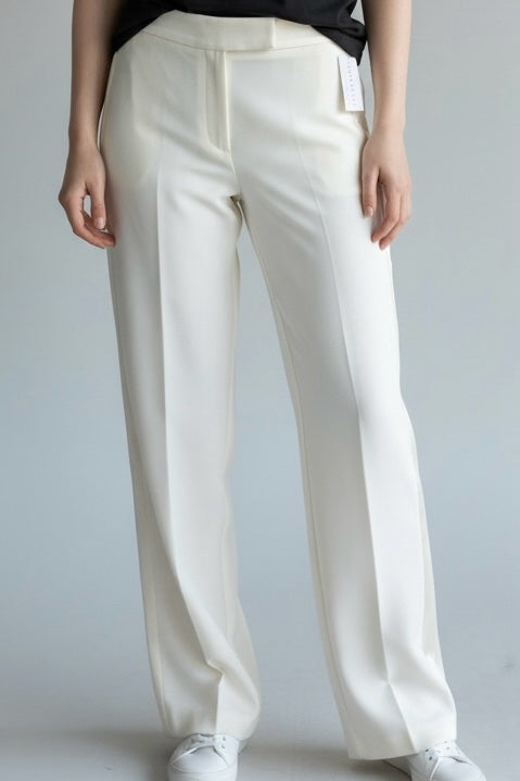 Women Size 40 (4, US) Emporio Armani Cream Tuxedo Pants