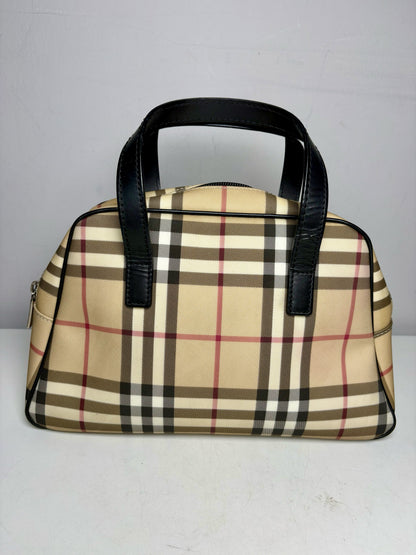 Women's Burberry Nova Check Coated Canvas  Pre-owned Bowler Bag