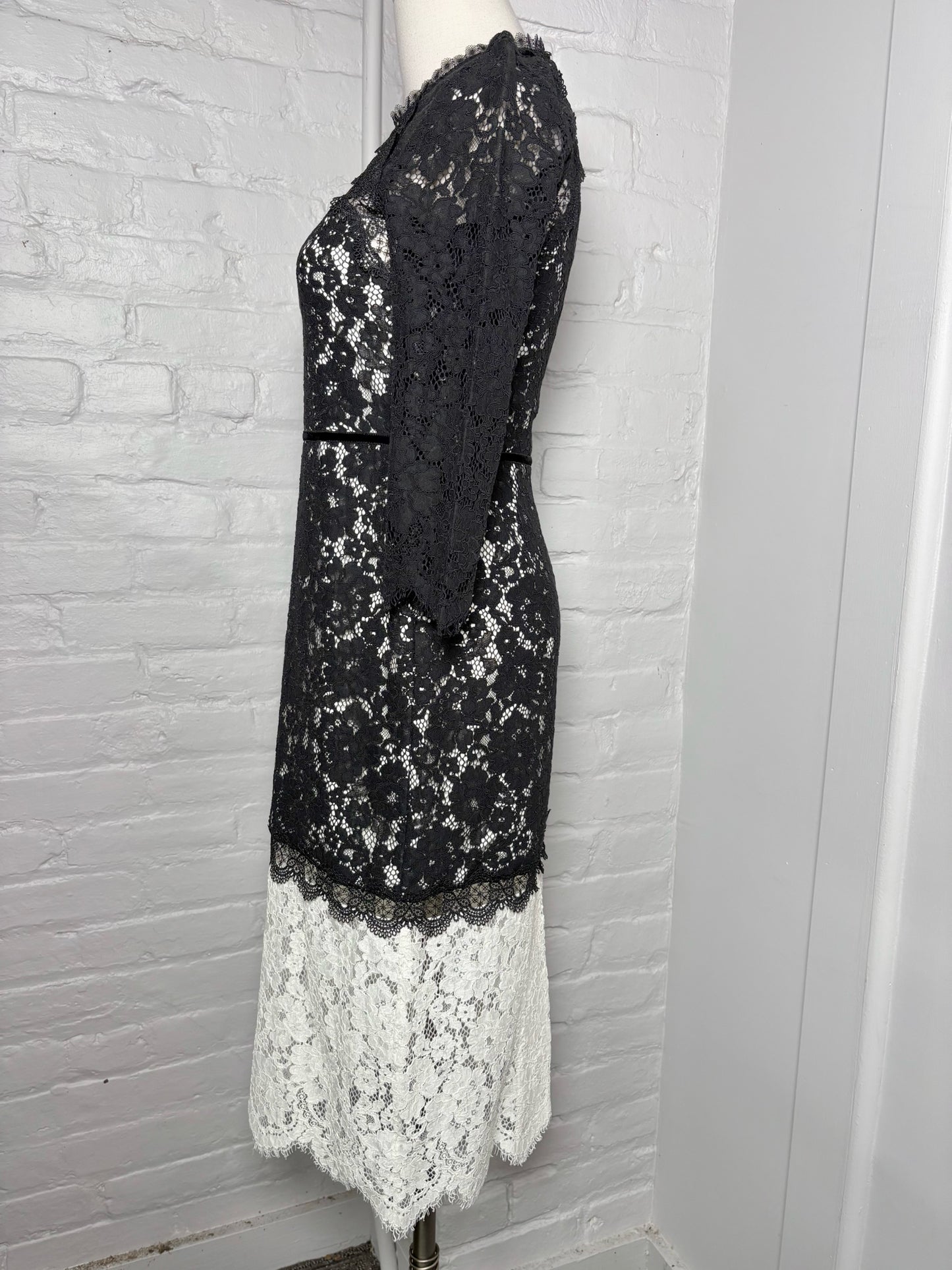 Women Size S Alexis Black, White Dress