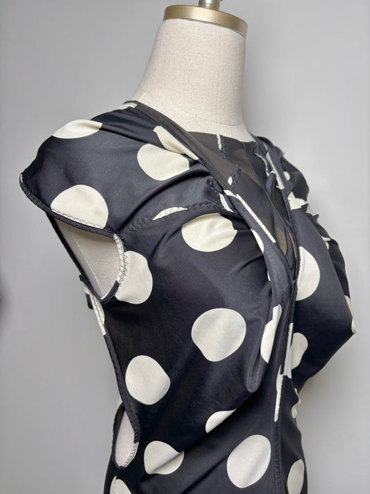 Women Size M Comme des Garcon Black, White Dot Pre-owned Top