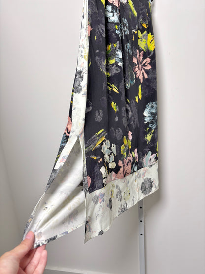 Women Size 42 Joseph Black, pink, white Floral Skirt