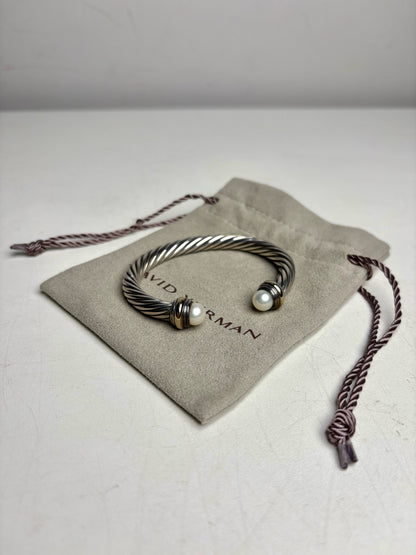 David Yurman Cable Pre-owned Pearl Bracelet