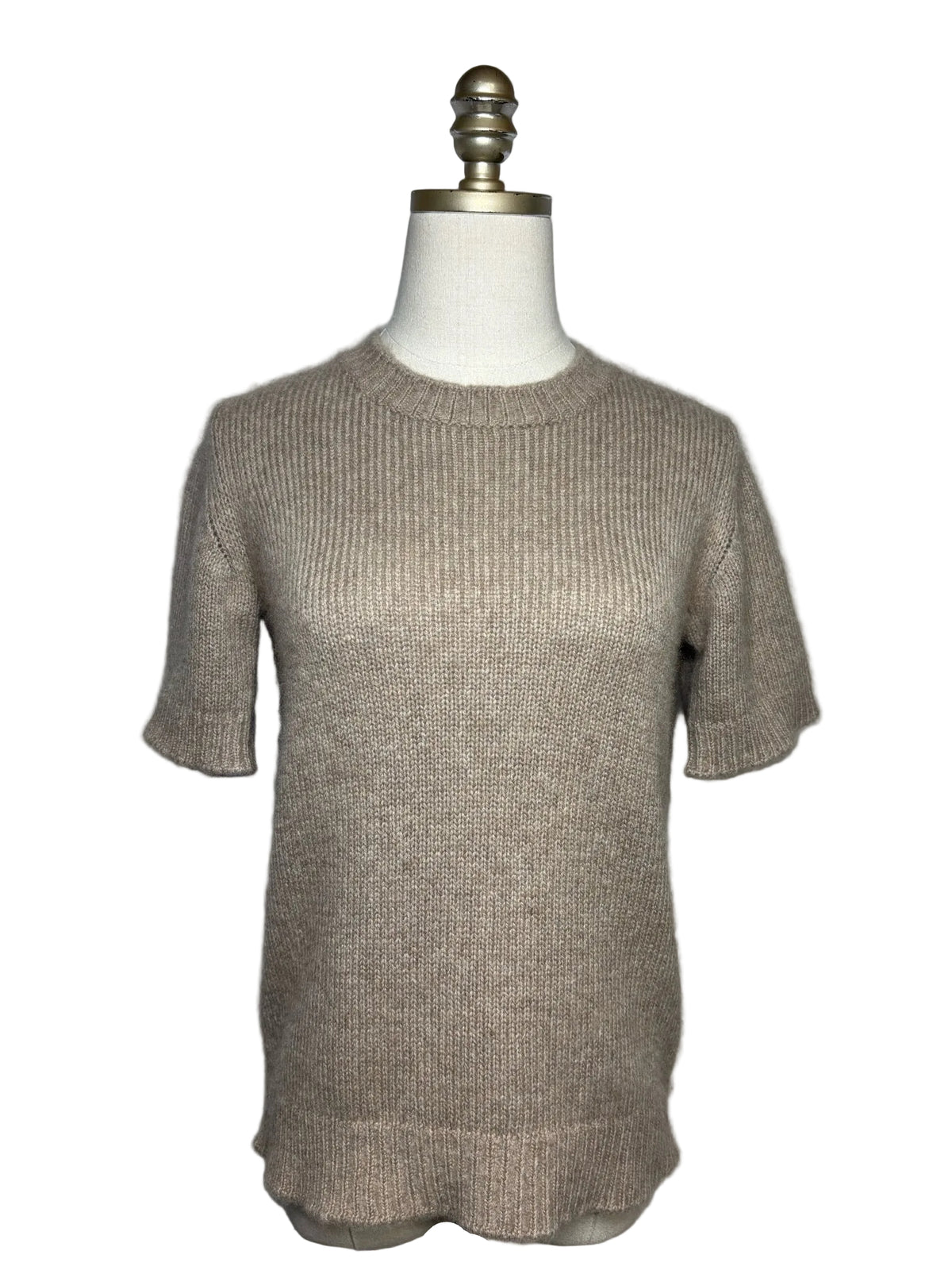 Tan short sleeve sweater