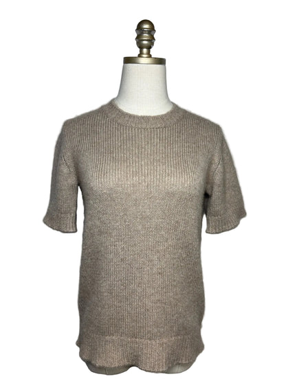 Tan short sleeve sweater