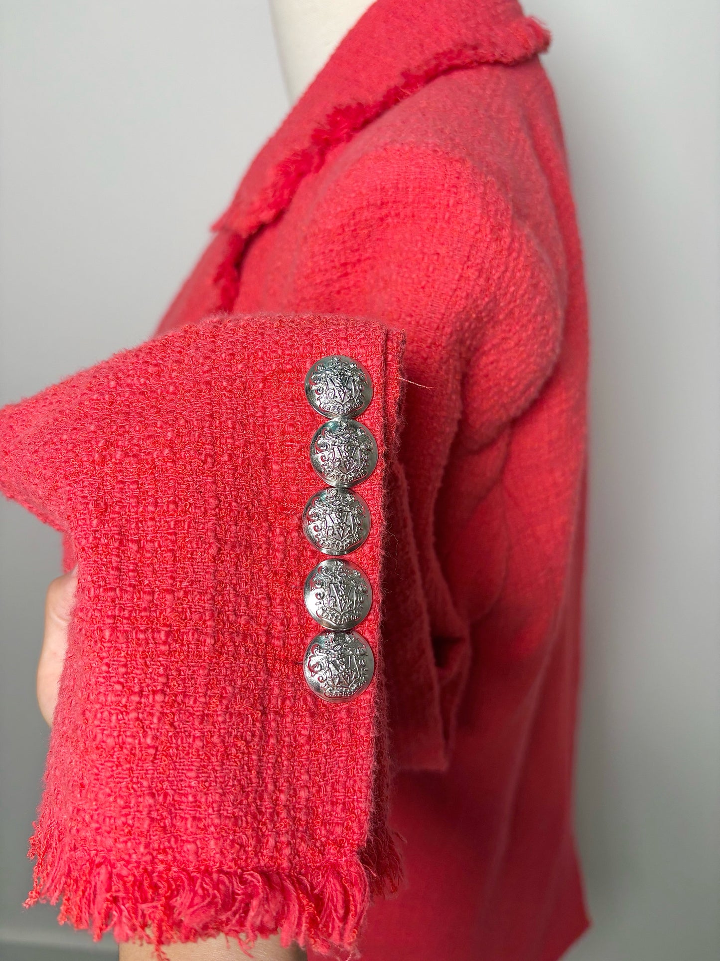 Women Size 10 Veronica Beard Red Solid Blazer