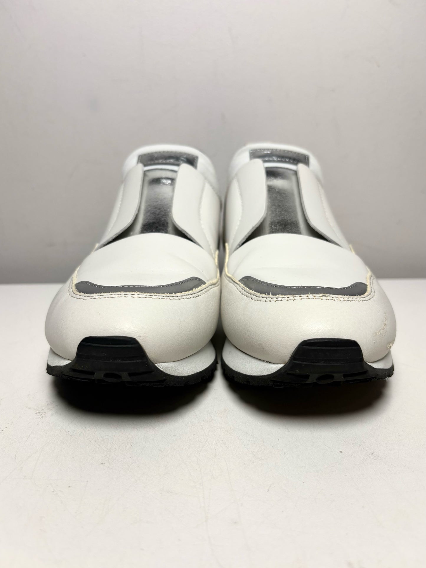 Women Shoe Size 36 Tod's Sportivo White Leather Pre-Owned Slip-On Sneakers