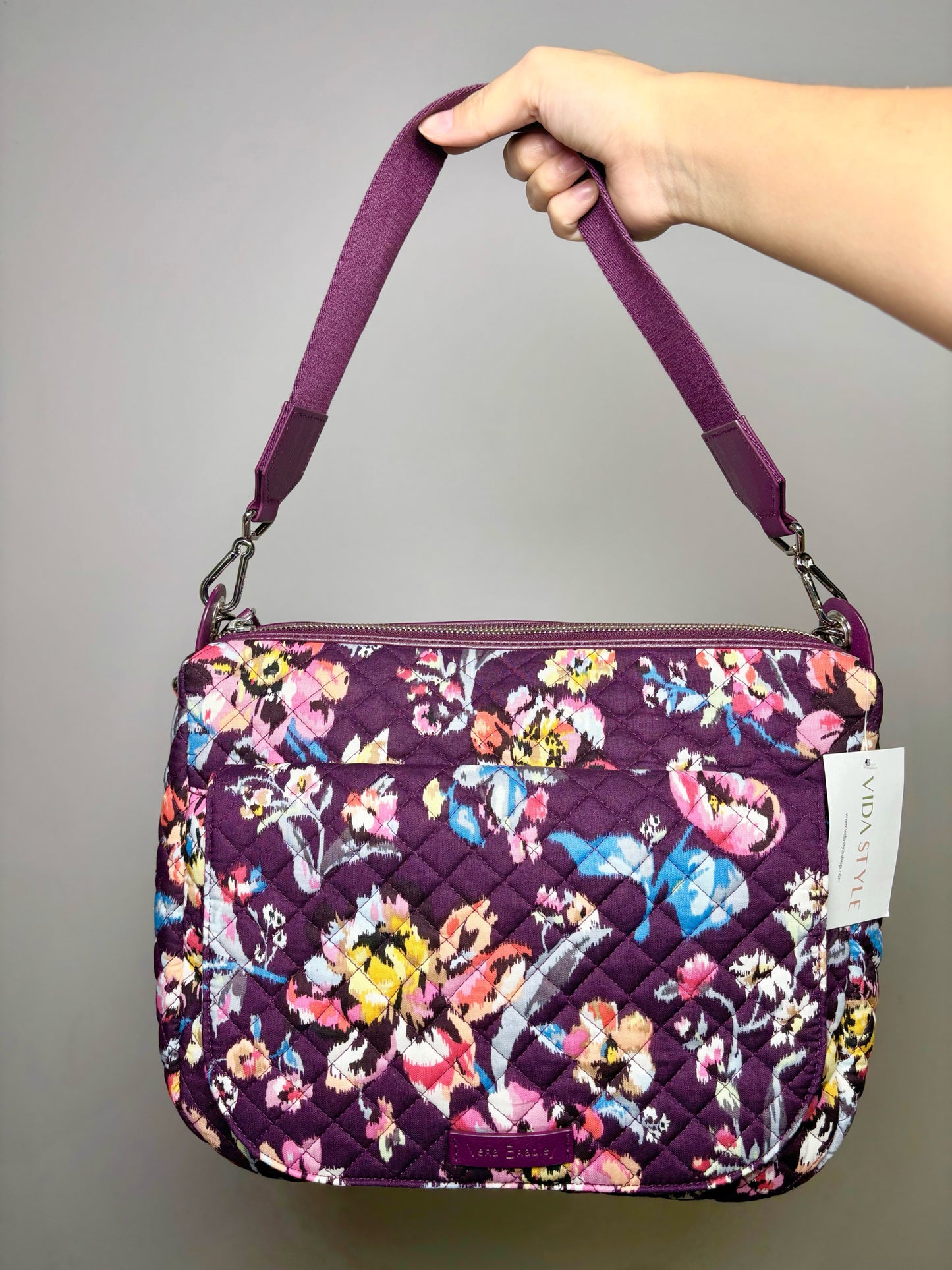Plum Vera Bradley Floral Purse