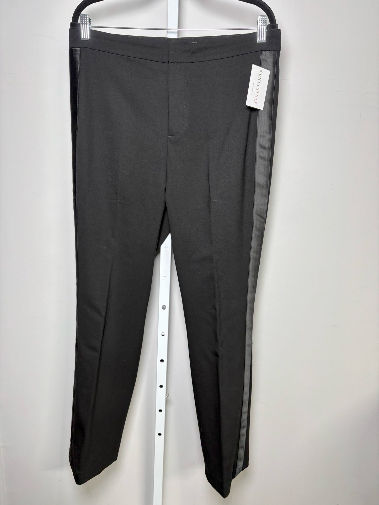 Women Size 14 Lauren Ralph Lauren Black Tuxedo Stripe Pants