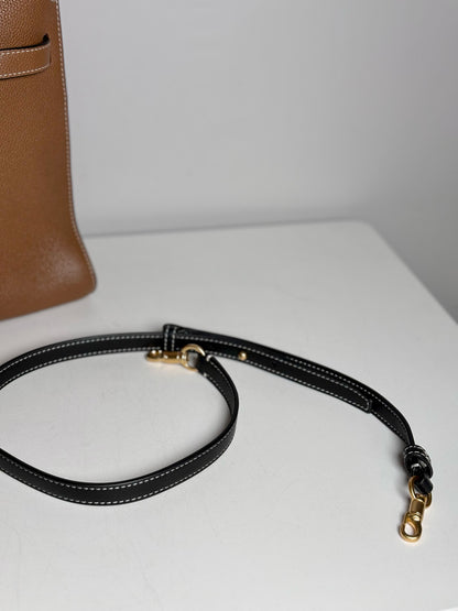 Women's Tory Burch Lee Radziwill Double Bag Large Leather Pre-owned Neutrals