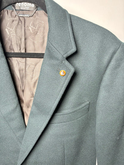 Renoma Forest Green Angora Wool Blend Solid Men's Size 40 (M) Blazer