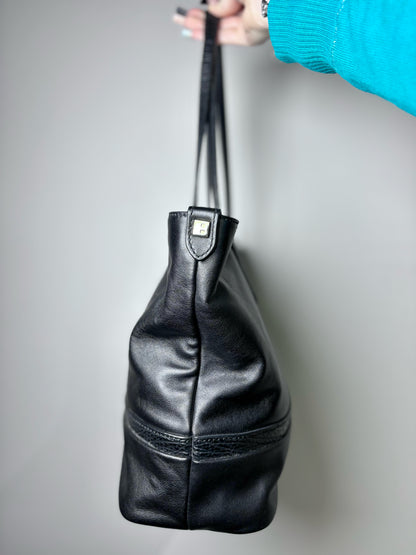 Bally Solid Leather Black Calf Medium Purse