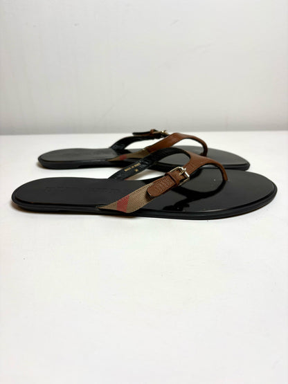 W Shoe Size 39 (9) Burberry Black Women's Sandals