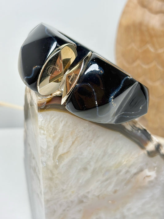 Wood, Resin Christian Dior Gold Marble Effect Pre-owned Bracelet