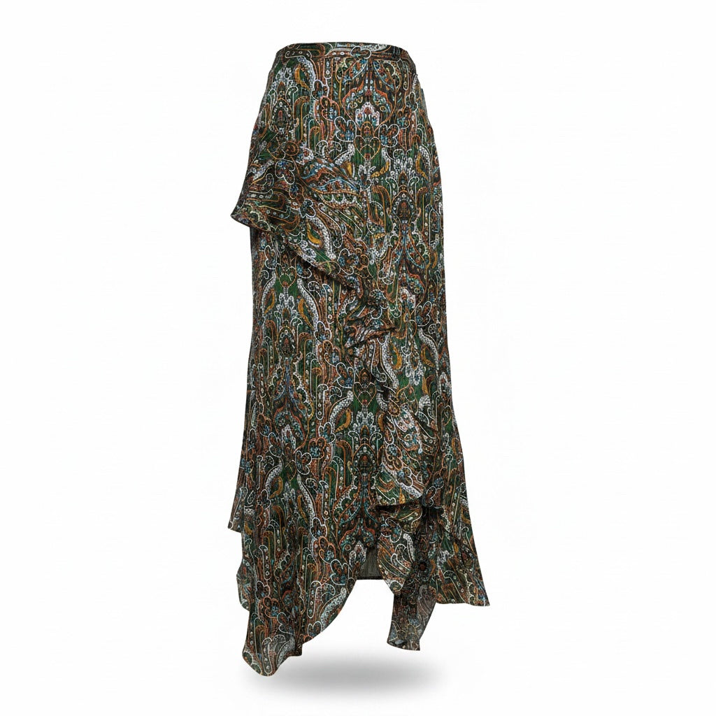 Women Size 10 Veronica Beard "Trixie Skirt" Multicolor Paisley Skirt Pre-Owned