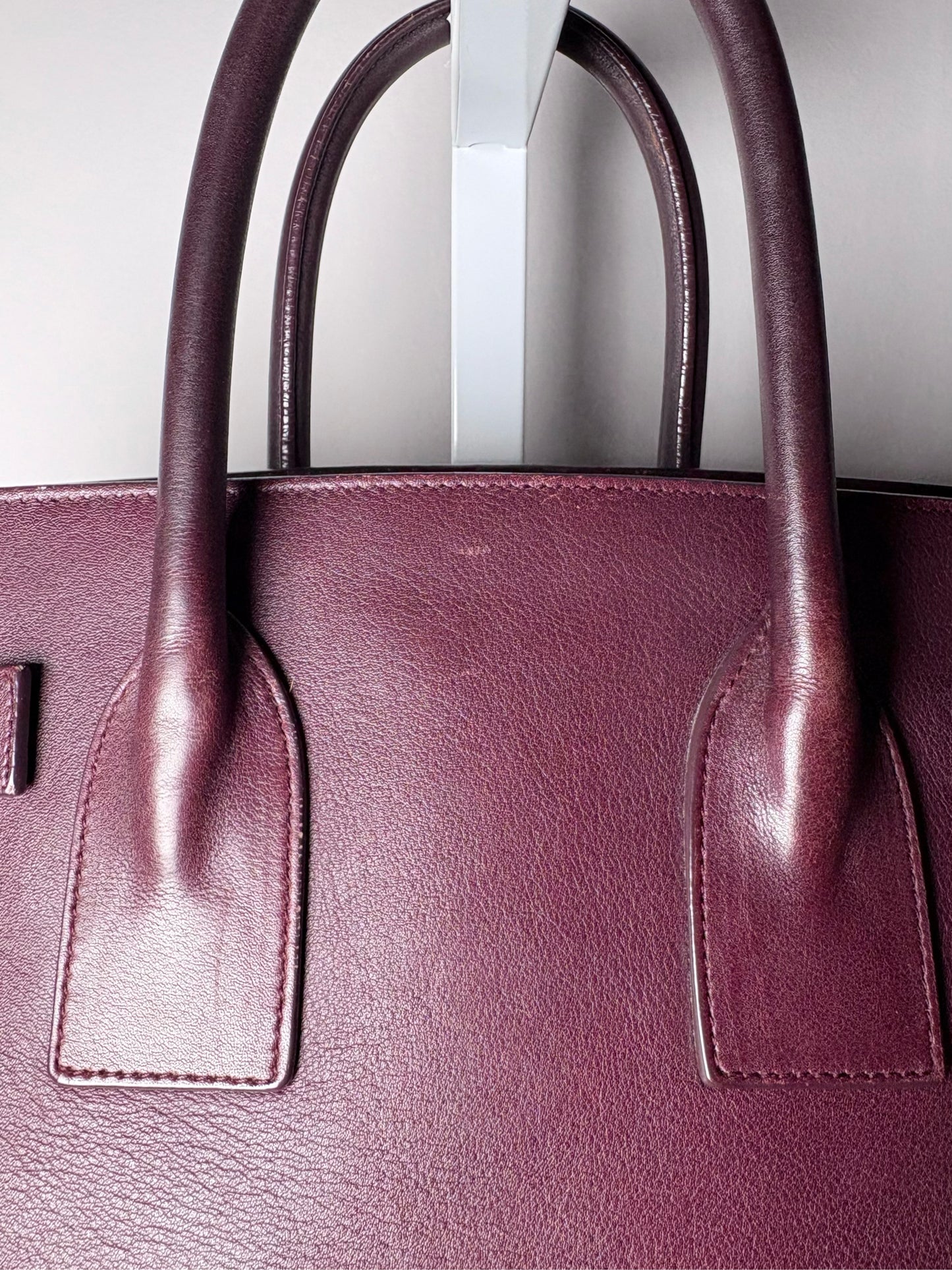 Saint Laurent Sac De Jour Burgundy Leather Iconic YSL Classic 2024 Pre-owned