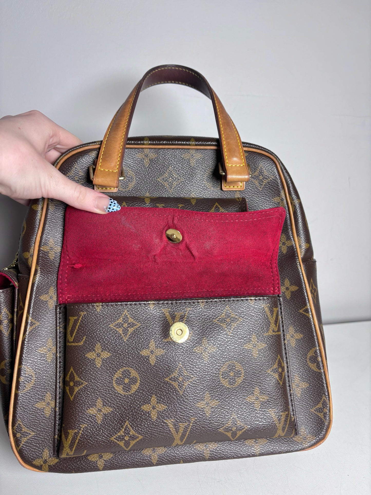 Louis Vuitton Exentri Cite' Monogram Vintage Coated Canvas Pre-owned Brown Purse