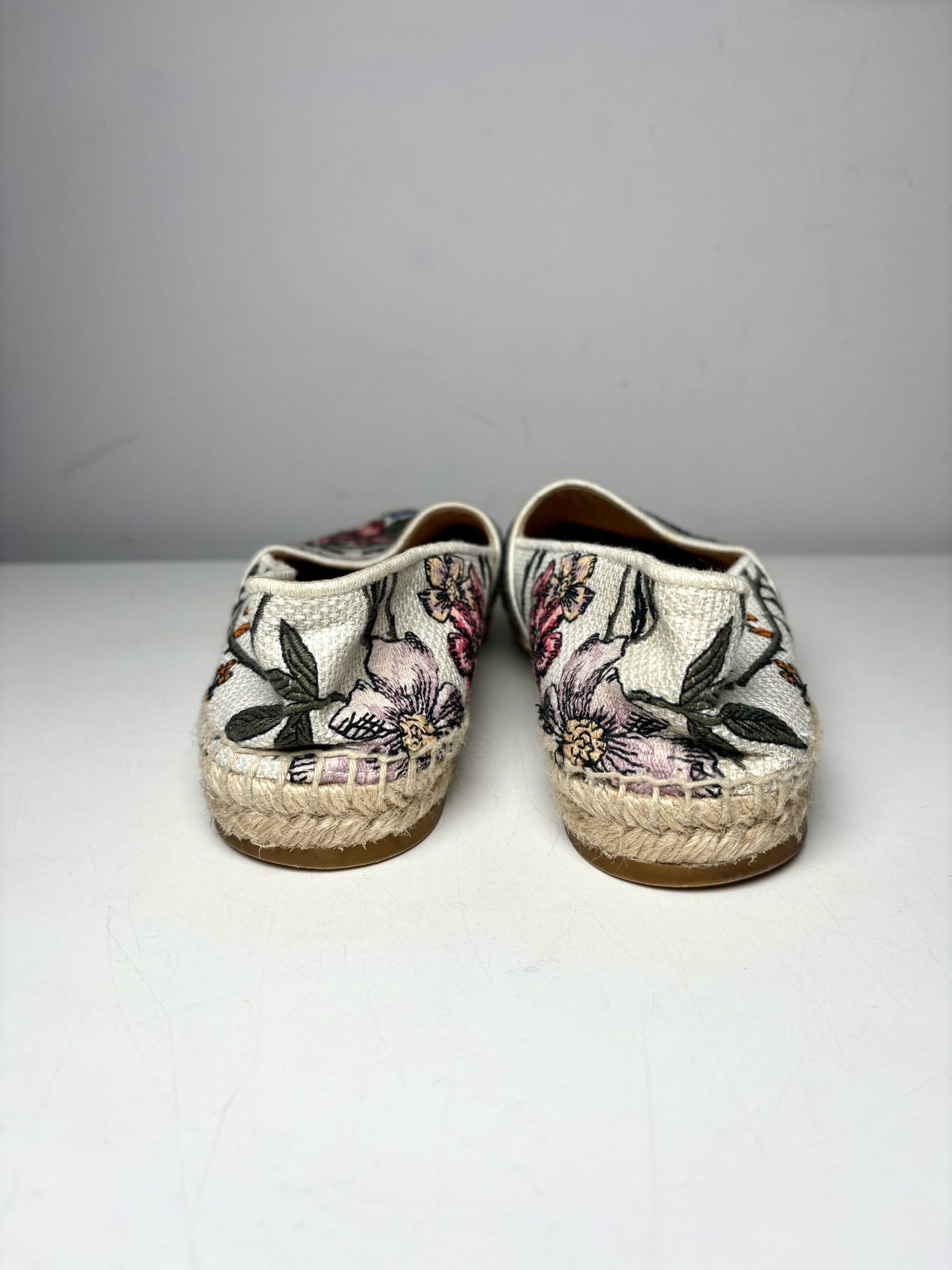 W Shoe Size 38.5 (8 US) Christian Dior Cream Cotton Pre-owned Slip-ons