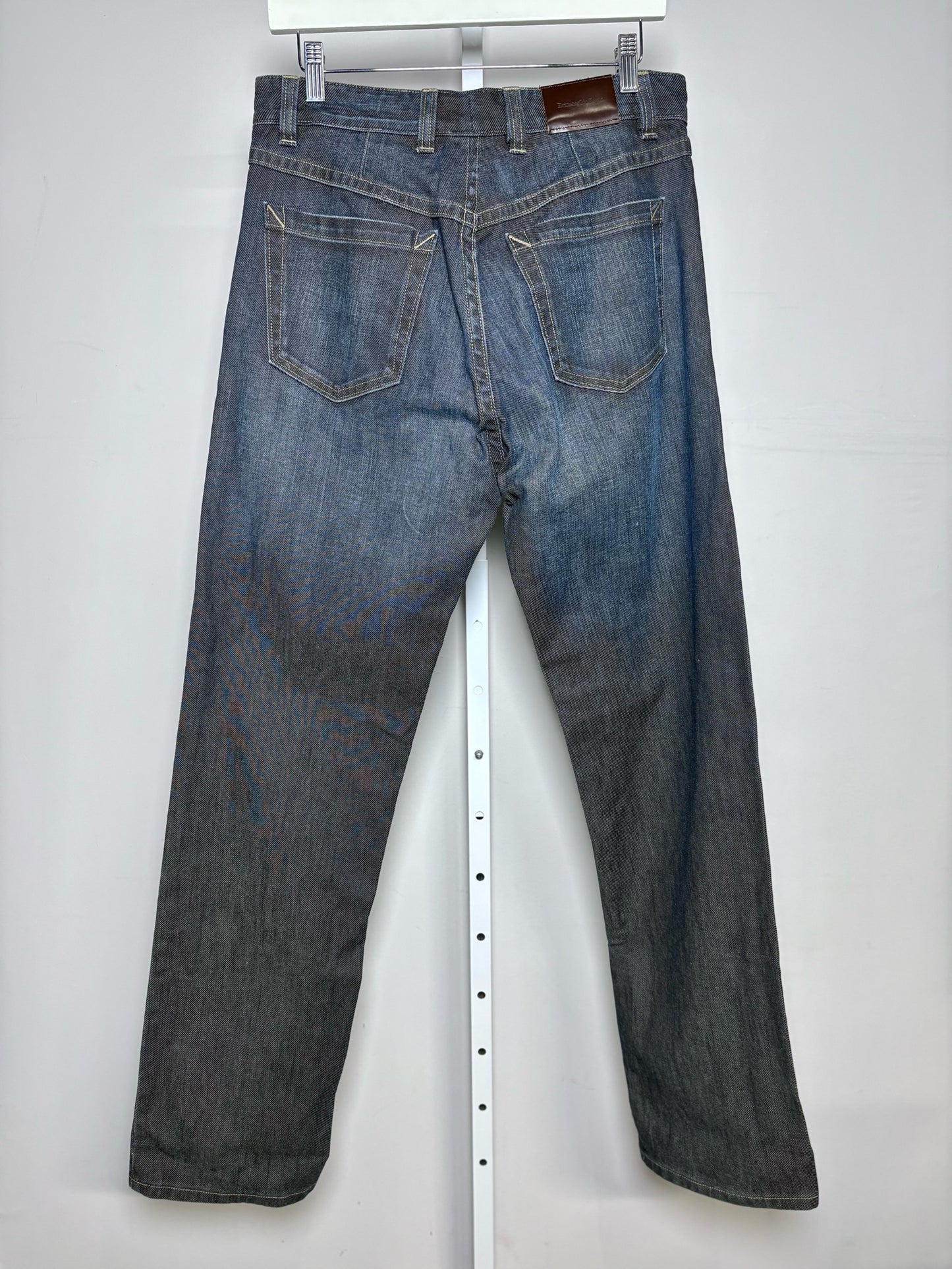 Zegna Washed Blue Cotton Mens Size 33 Men's Jeans