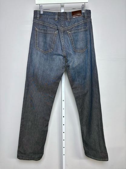 Zegna Washed Blue Cotton Mens Size 33 Men's Jeans