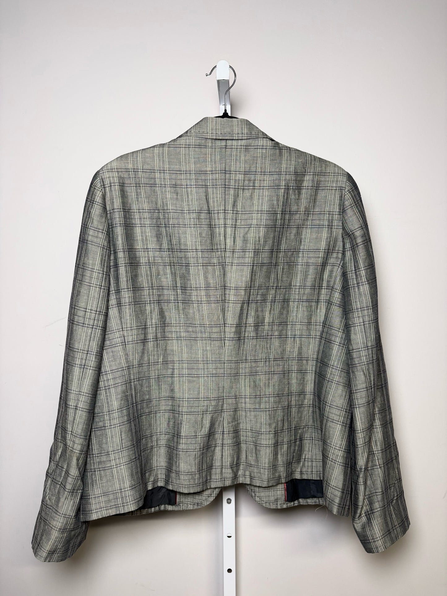 Size 48 Burberry Grey Stripes Women's Pre-owned Blazer