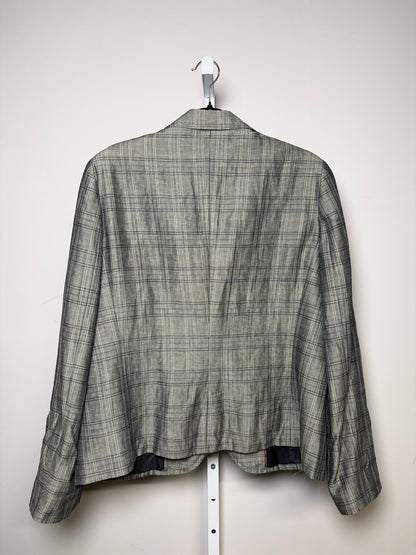 Size 48 Burberry Grey Stripes Women's Pre-owned Blazer