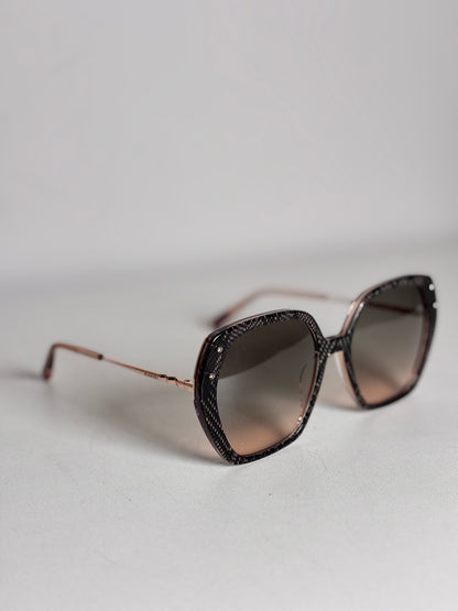 Missoni MIS0025/S KDXFF Pre-owned Black, Brown Oversized Pre-owned Sunglasses