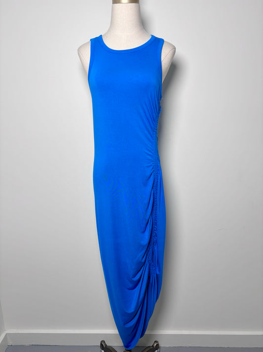 Women Size M Veronica Beard Blue Jersey Knit Ruched Dress