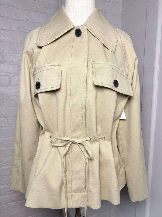Women Size M Rebecca Taylor Beige Solid Cotton NWT Jacket