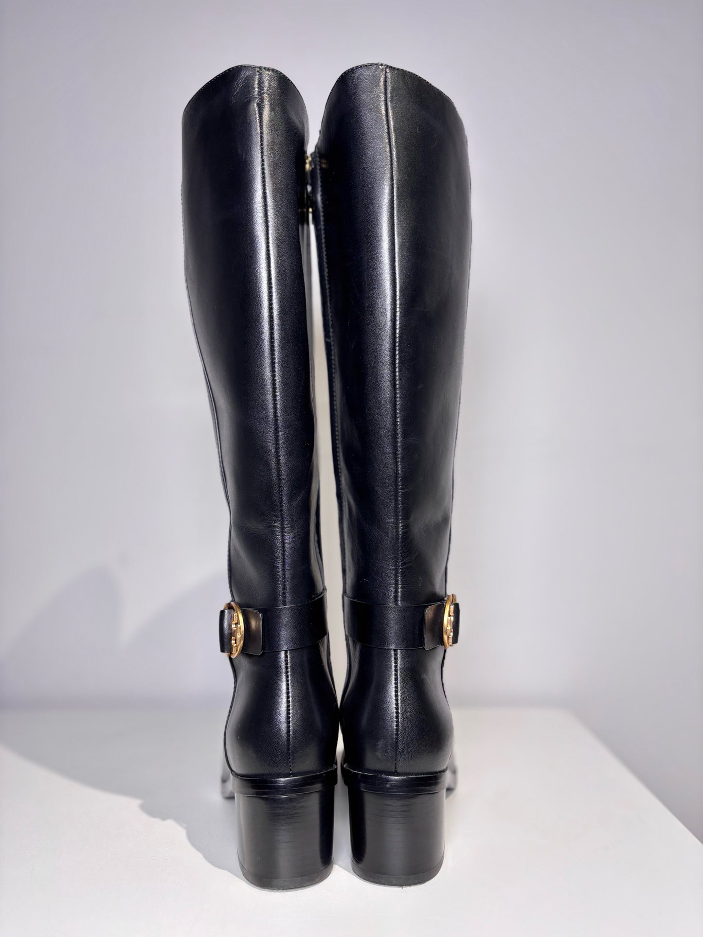 W Shoe Size 8 Tory Burch Black Leather Boots