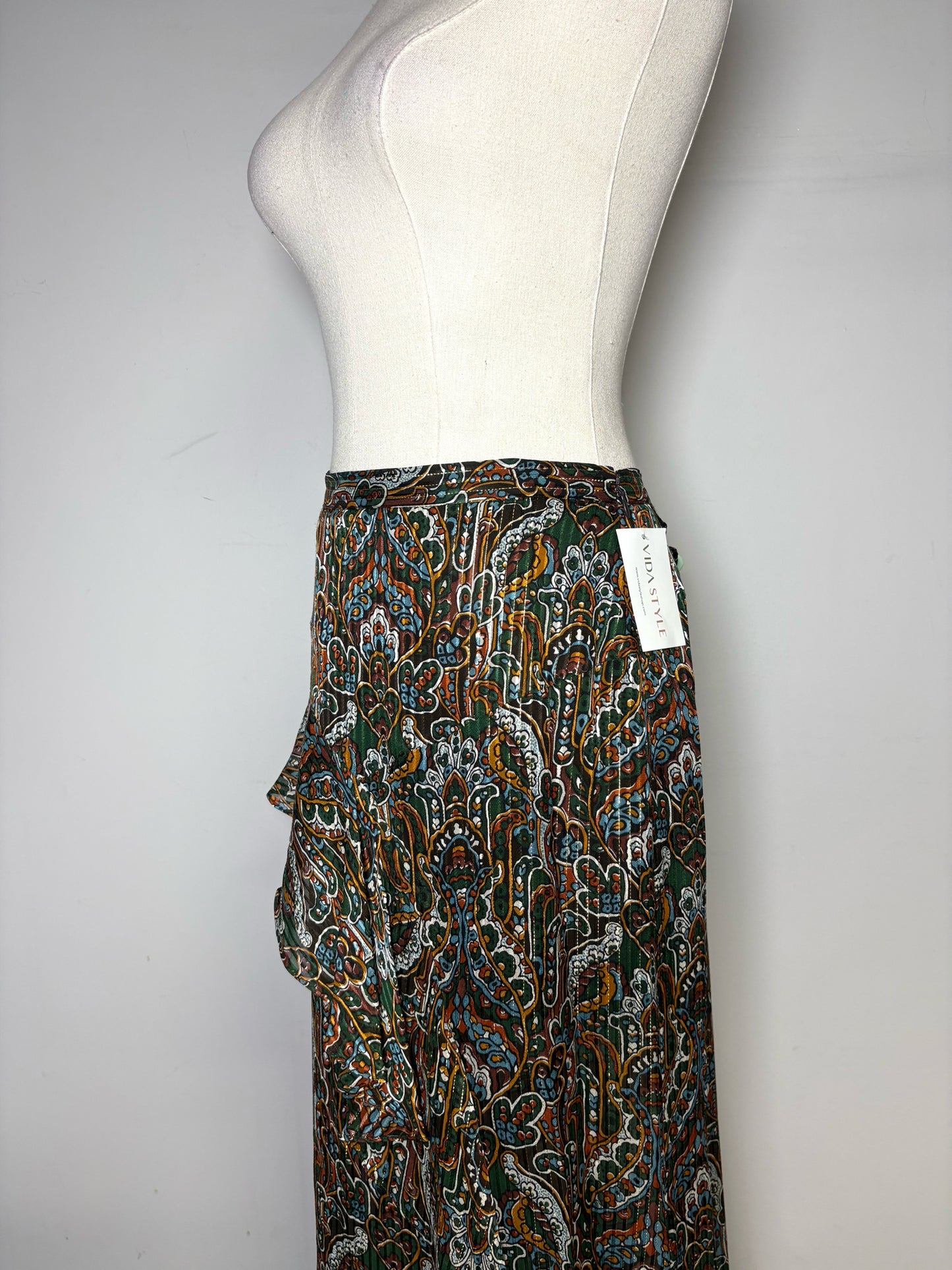 Women Size 10 Veronica Beard "Trixie Skirt" Multicolor Paisley Skirt Pre-Owned