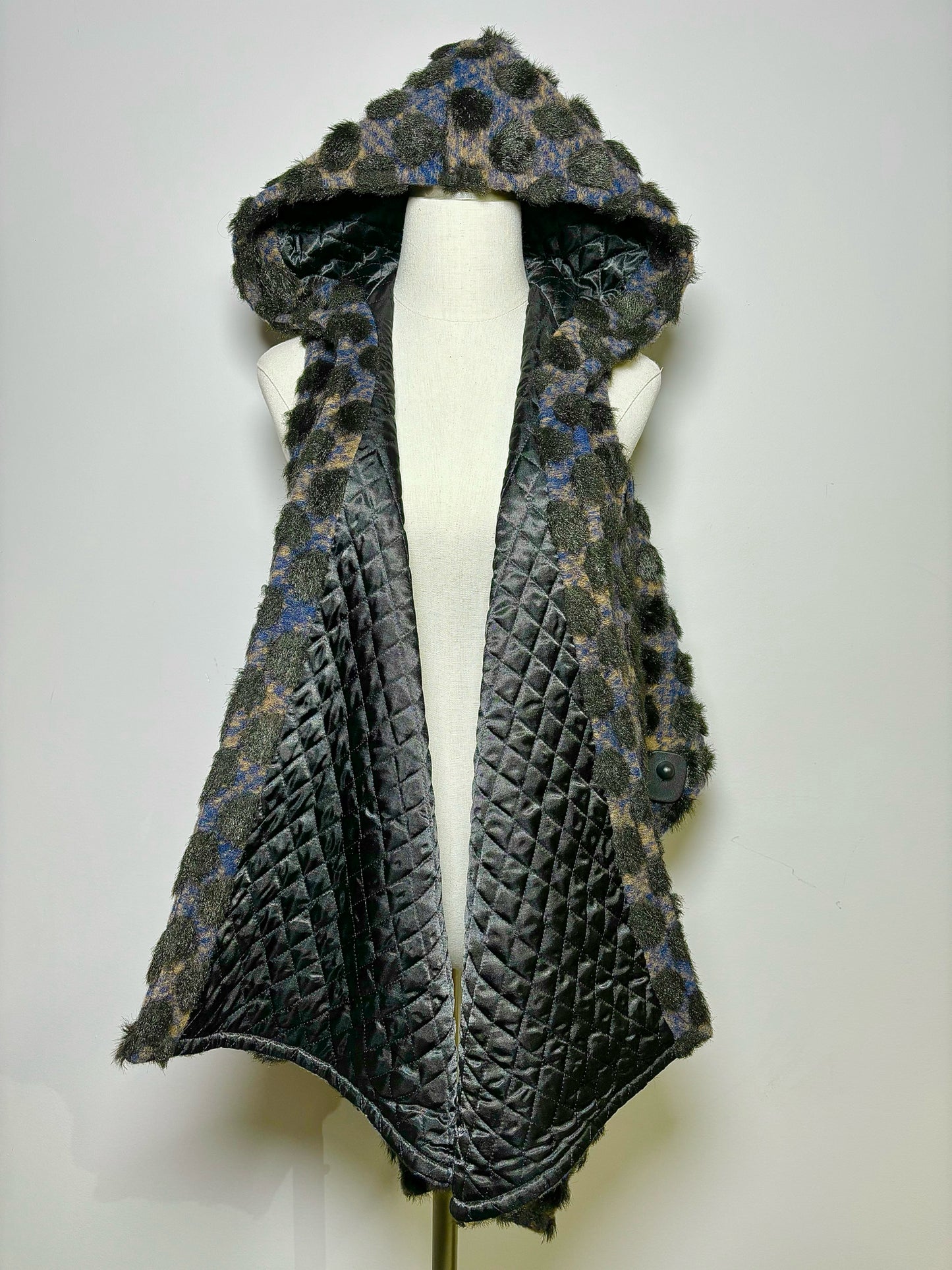 Women Size 2 Thakoon Addition Multi-Color Print Wool Vest Jacket