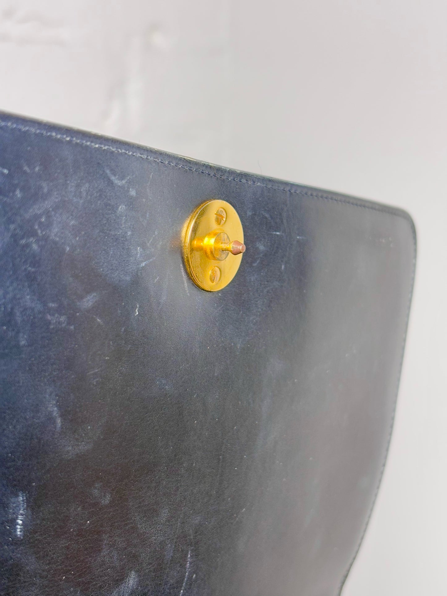 Chanel Vintage Leather Navy Calfskin Purse